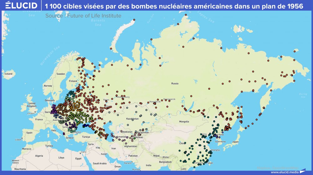 1100 cibles visées par des bombes nucléaires américaines dans un plan de 1956